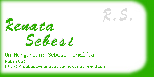 renata sebesi business card